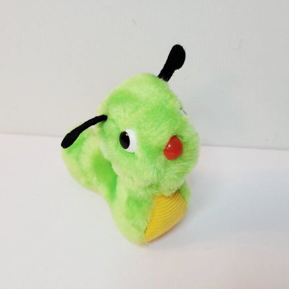 Vtg Green Yellow Small R. Dakin Inch Worm Caterpillar Plush Stuffed Toy - Picture 1 of 7